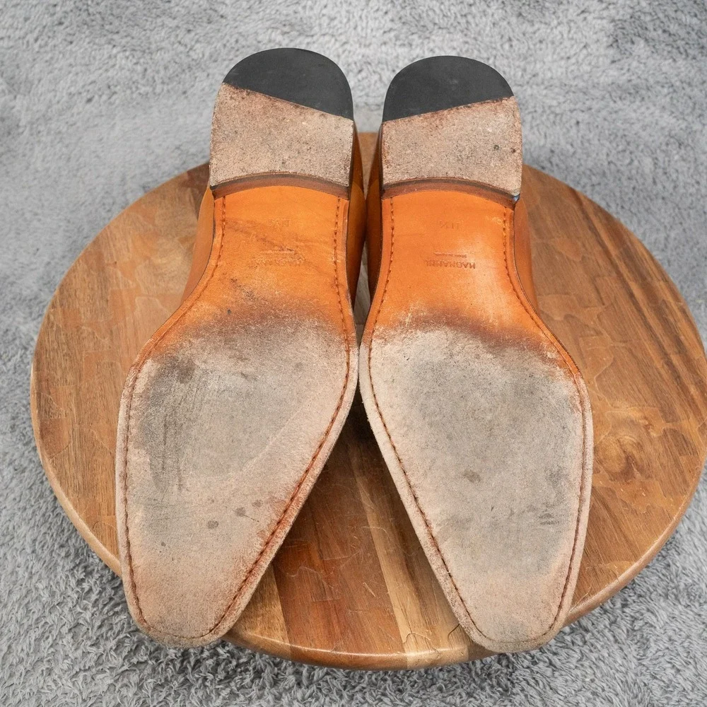 Magnanni Saffron Cuero 15959 Cap Toe Leather Dress Oxford Cigar Brown Sz 11.5 M